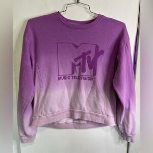 MTV Purple Ombre Pullover Sweatshirt